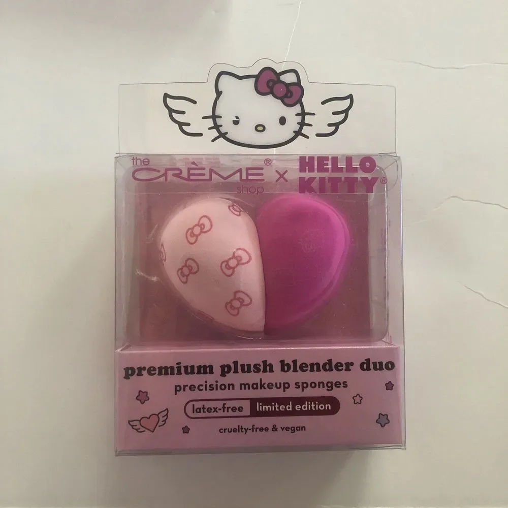 Hello Kitty x the Creme Shop “luv wave brush” MAKEUP BRUSH SET + BLENDERS New